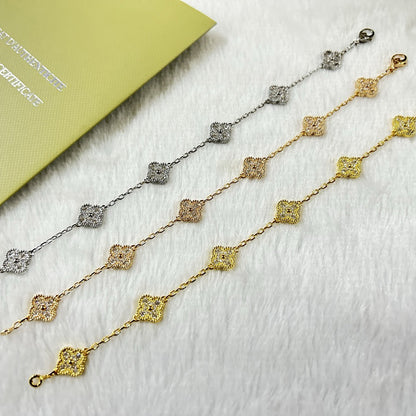 [Elowen Jewels]CLOVER 6 MOTIF DIAMOND BRACELET