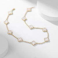 [Elowen Jewel]CLOVER 10 MOTIFS WHITE MOTHER OF PEARL NECKLACE