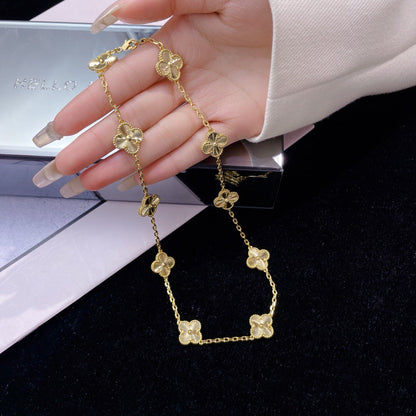 [Elowen Jewels]CLOVER 10 MOTIFS LASER NECKLACE
