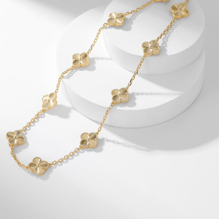 [Elowen Jewels]CLOVER 10 MOTIFS LASER NECKLACE