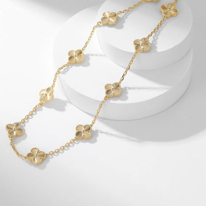 [Elowen Jewels]CLOVER 10 MOTIFS LASER NECKLACE