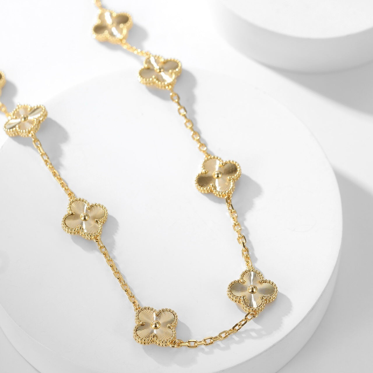 [Elowen Jewels]CLOVER 10 MOTIFS LASER NECKLACE