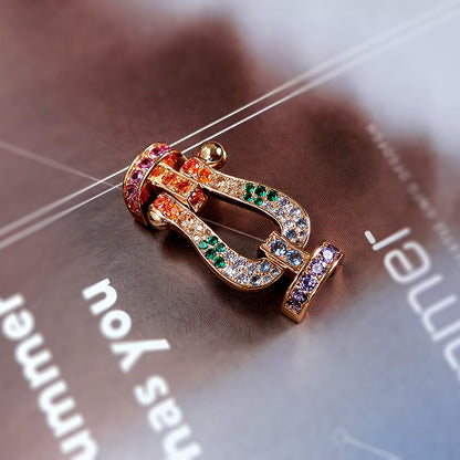 [Elowen Jewels]FORCE LARGE HORSESHOE  COLORED DIAMOND BRACELET ROSE GOLD