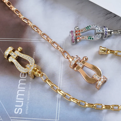[Elowen Jewels]FORCE LARGE HORSESHOE CLASP  METAL BRACELET