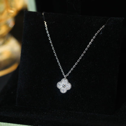 [Elowen Jewels]CLOVER MINI 9.5MM PENDANT DIAMOND NECKLACE