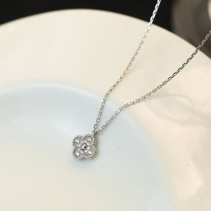 [Elowen Jewels]CLOVER MINI 9.5MM PENDANT DIAMOND NECKLACE