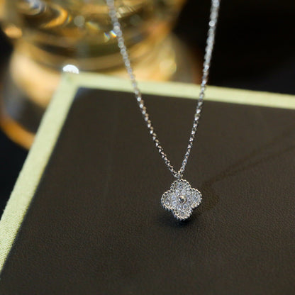 [Elowen Jewels]CLOVER MINI 9.5MM PENDANT DIAMOND NECKLACE