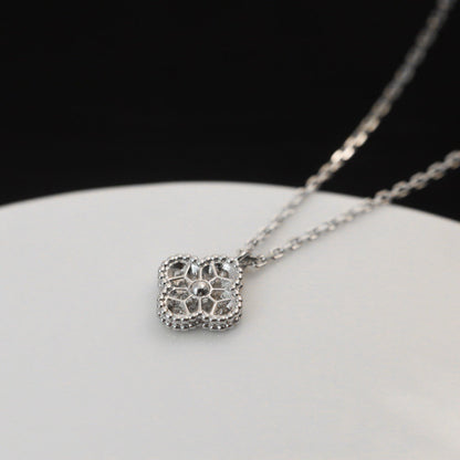 [Elowen Jewels]CLOVER MINI 9.5MM PENDANT DIAMOND NECKLACE