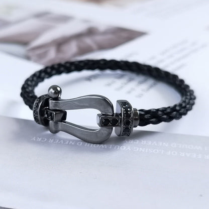 [Elowen Jewels]FORCE LARGE SERIES HORSESHOE BLACK SAMURAI BRACELET