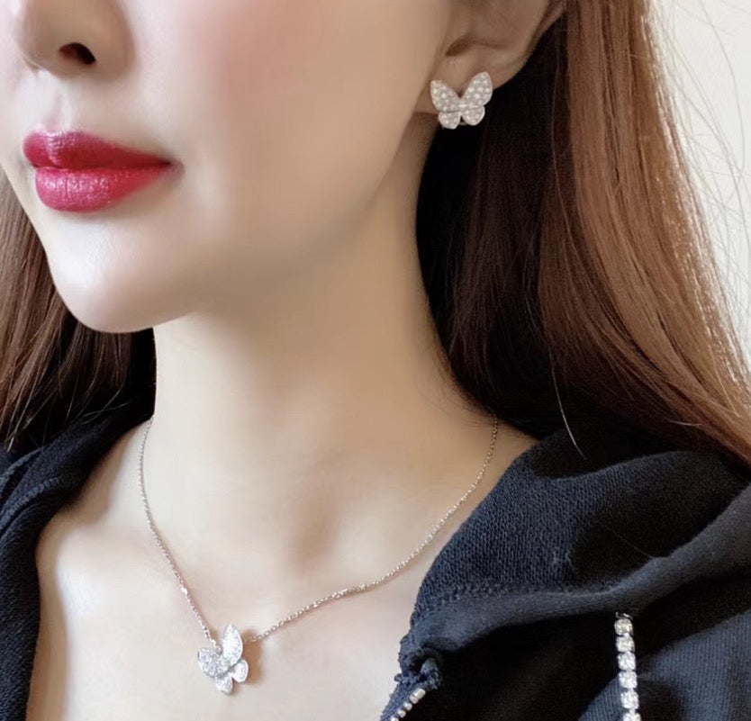 [Elowen Jewels]BUTTERFLY ALL DIAMOND EARRINGS