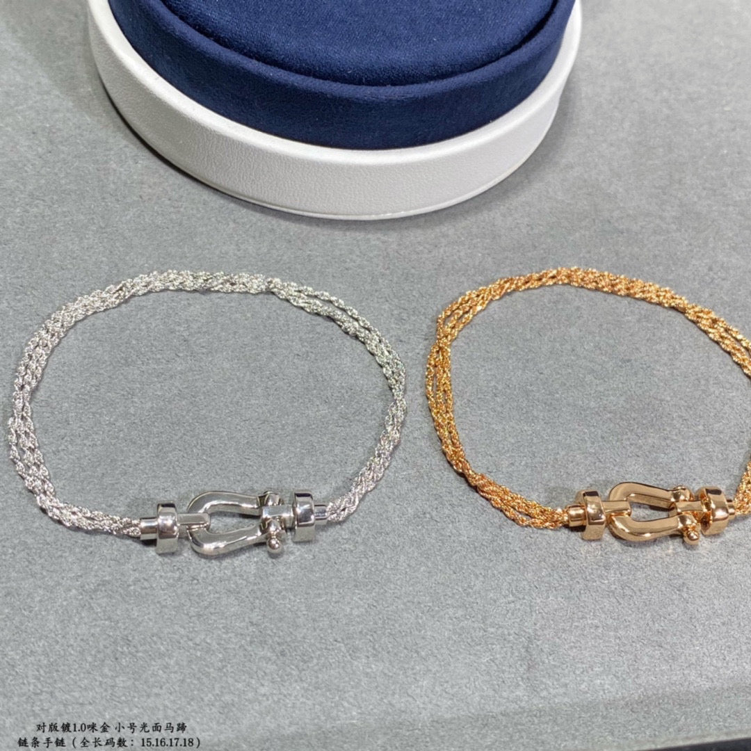 [Elowen Jewels]FORCE SMALL HORSESHOE  DIAMOND CHAIN ROPE BRACELET