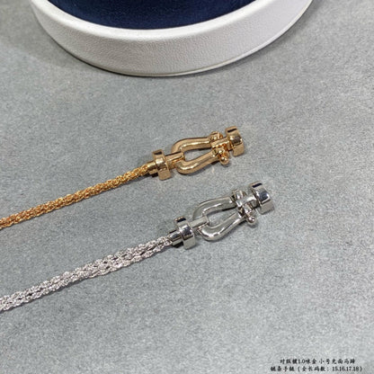 [Elowen Jewels]FORCE SMALL HORSESHOE  DIAMOND CHAIN ROPE BRACELET