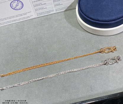 [Elowen Jewels]FORCE SMALL HORSESHOE  DIAMOND CHAIN ROPE BRACELET