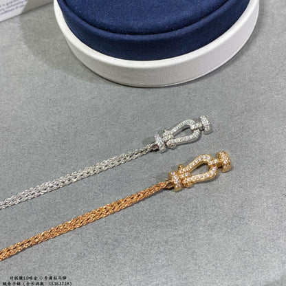 [Elowen Jewels]FORCE SMALL HORSESHOE  DIAMOND CHAIN ROPE BRACELET