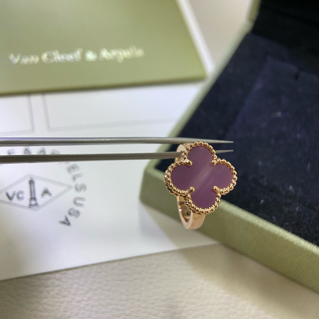 [Elowen Jewels]CLOVER  PURPLE VIOLET RING