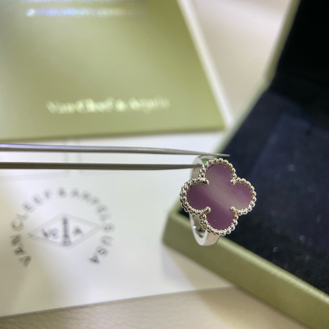 [Elowen Jewels]CLOVER  PURPLE VIOLET RING