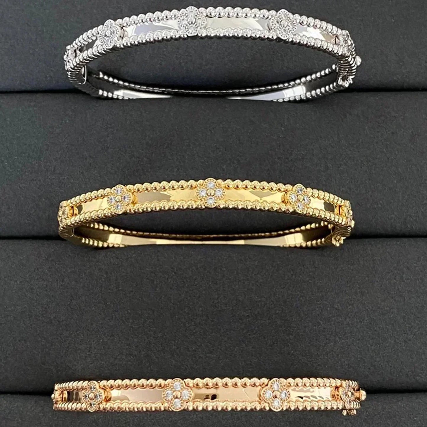 [Elowen Jewels]CLOVER BRACELET 4MM DIAMONDS