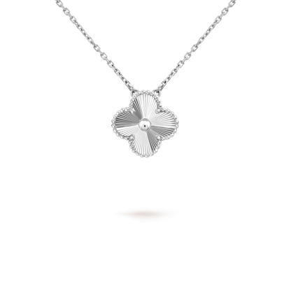 [Elowen Jewels]CLOVER 15MM LASER NECKLACE SILVER