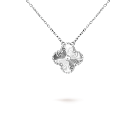 [Elowen Jewels]CLOVER 15MM LASER NECKLACE SILVER