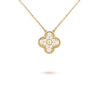[Elowen Jewel]CLOVER 15MM DIAMOND SINGLE FLOWER NECKLACE