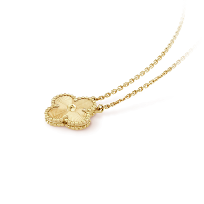 [Elowen Jewels]CLOVER 15MM LASER NECKLACE