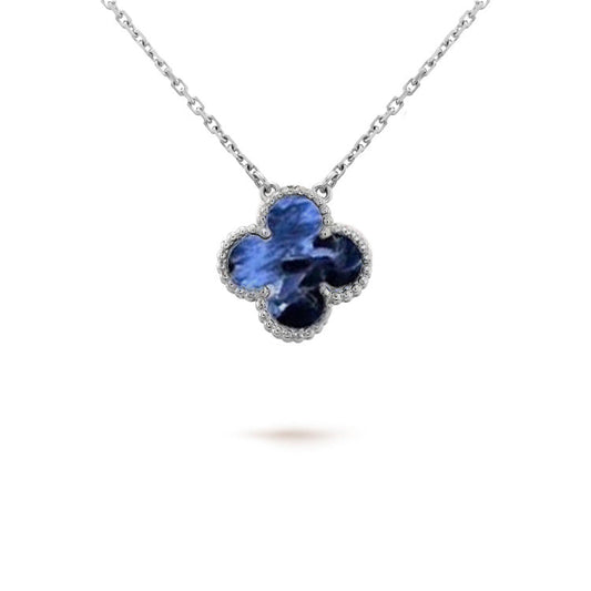 [Elowen Jewels]CLOVER 15MM PIETERSITE NECKLACE SILVER