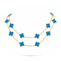 [Elowen Jewel]CLOVER 20 MOTIFS BLUE AGATE GOLD