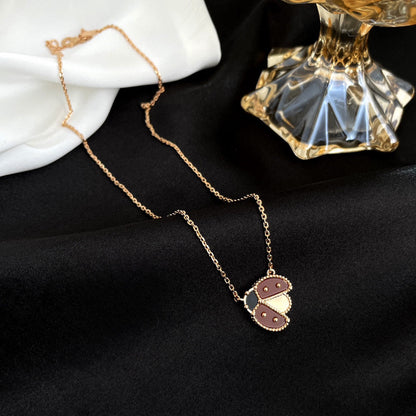 [Elowen Jewels]LUCKY  CARNELIANS LADYBUG NECKLACE