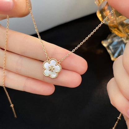[Elowen Jewels]LUCKY  WHITE MOP  PLUM BLOSSOM NECKLACE