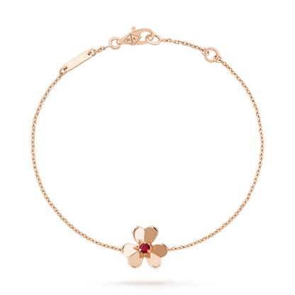 [Elowen Jewels]FRIVOLE GOLD FLOWER PINK MALACHITE BRACELET