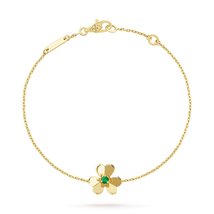 [Elowen Jewels]FRIVOLE GOLD FLOWER PINK MALACHITE BRACELET