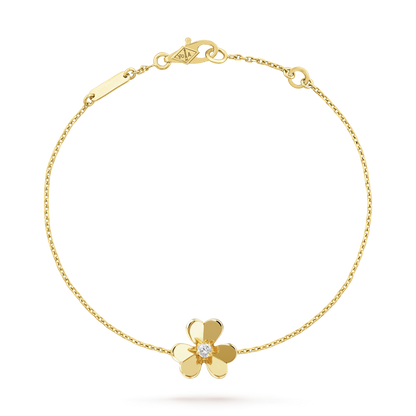[Elowen Jewels]FRIVOLE GOLD FLOWER PINK MALACHITE BRACELET