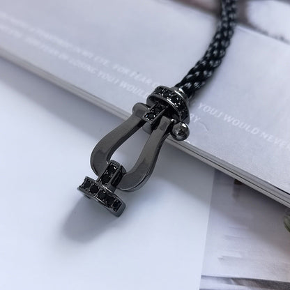 [Elowen Jewels]FORCE LARGE SERIES HORSESHOE BLACK SAMURAI BRACELET