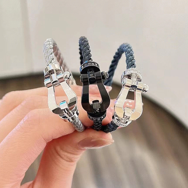 [Elowen Jewels]FORCE LARGE HORSESHOE NO DIAMOND BRACELET SILVER