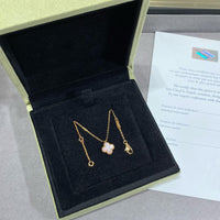 [Elowen Jewel]CLOVER 9.5MM PINK MOTHER OF PEARL SINGLE FLOWER NECKLACE