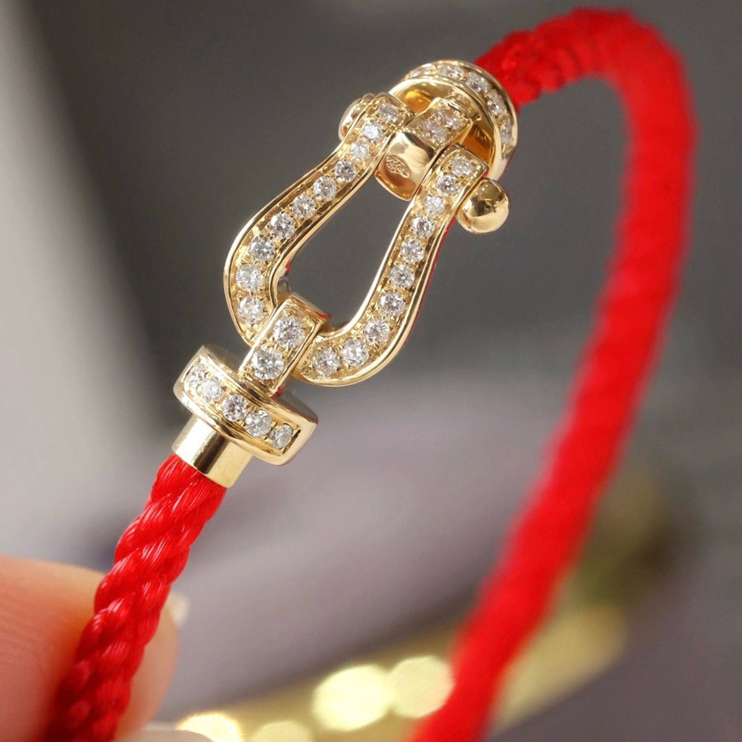 [Elowen Jewels]FORCE LARGE HORSESHOE FULL DIAMOND BRACELET GOLD