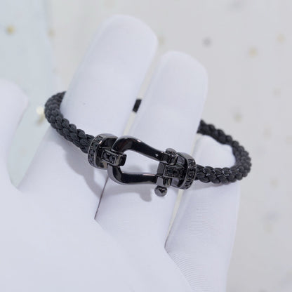 [Elowen Jewels]FORCE LARGE SERIES HORSESHOE BLACK SAMURAI BRACELET