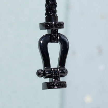 [Elowen Jewels]FORCE LARGE SERIES HORSESHOE BLACK SAMURAI BRACELET