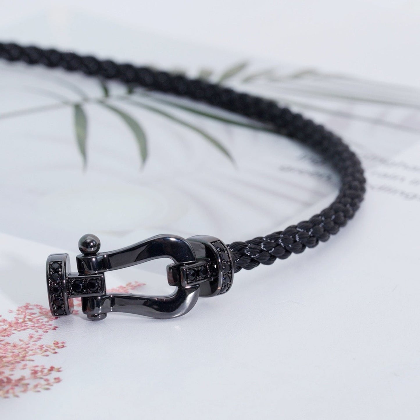 [Elowen Jewels]FORCE LARGE SERIES HORSESHOE BLACK SAMURAI BRACELET
