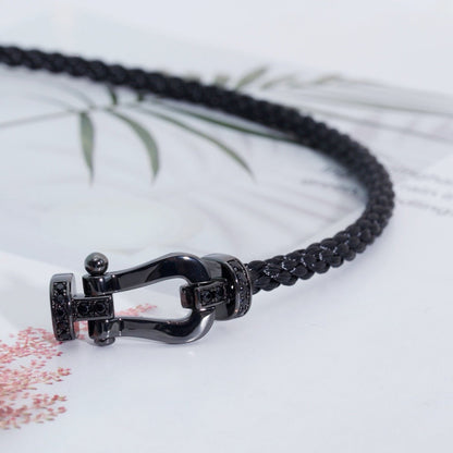[Elowen Jewels]FORCE LARGE SERIES HORSESHOE BLACK SAMURAI BRACELET