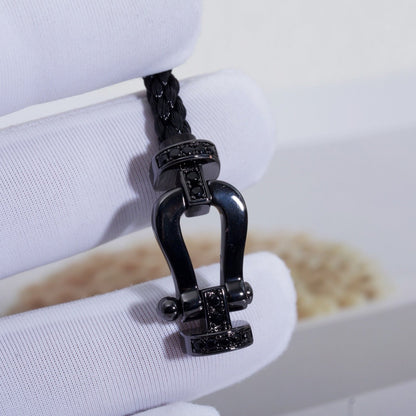 [Elowen Jewels]FORCE LARGE SERIES HORSESHOE BLACK SAMURAI BRACELET