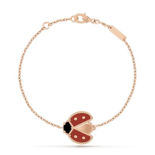 [Elowen Jewels]LUCKY SPRING 1 MOTIF PINK GOLD BRACELET
