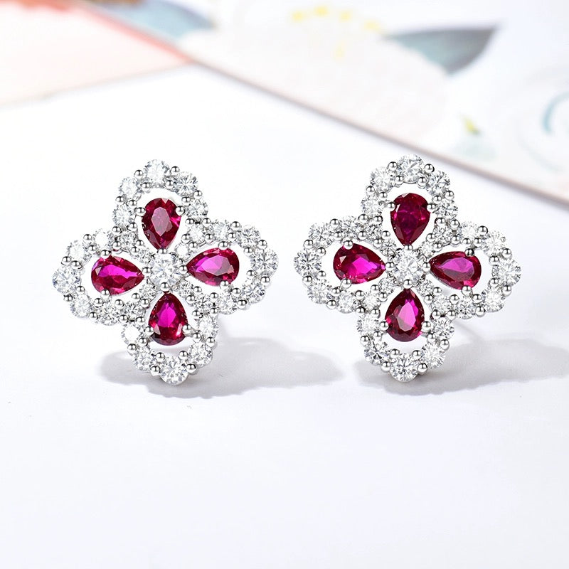 [Elowen Jewels]LOOP EARRINGS FULL MOTIF DIAMOND 16MM