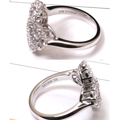 [Elowen Jewels]LOOP RING FULL MOTIF DIAMOND 16MM SILVE