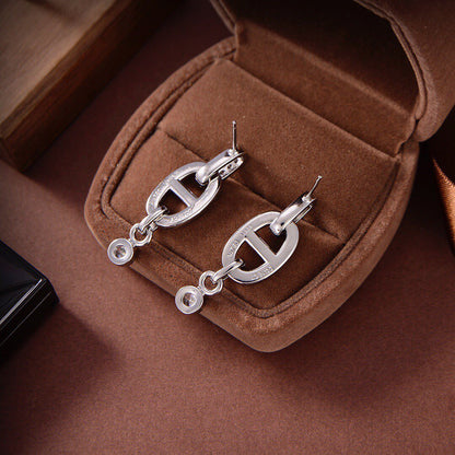 [Elowen Jewels]HM CHAINE DIAMOND EARRINGS