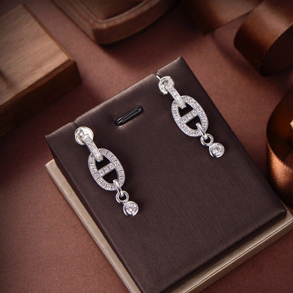 [Elowen Jewels]HM CHAINE DIAMOND EARRINGS