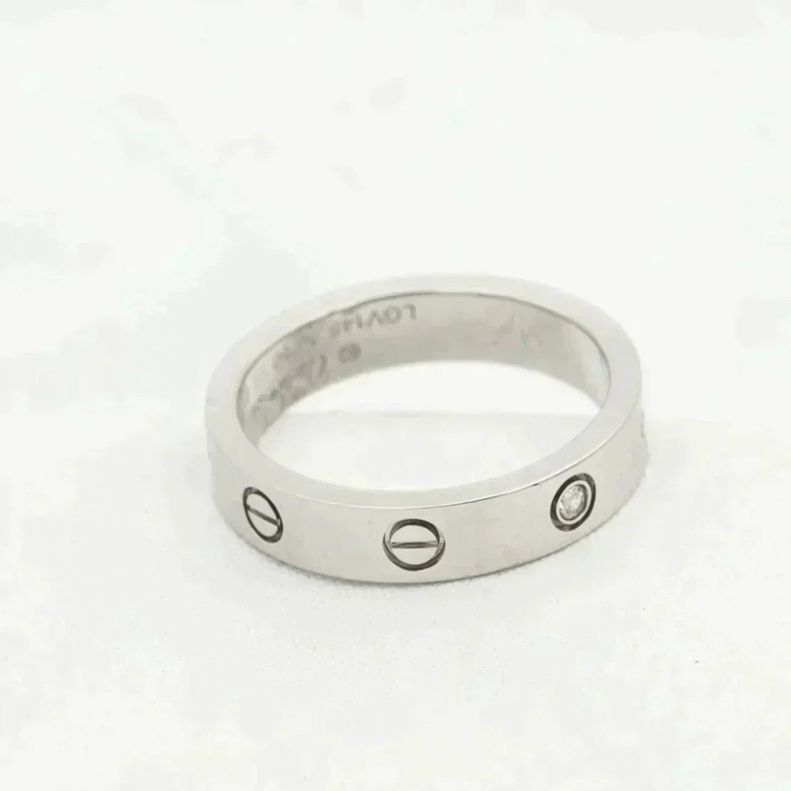 [Elowen Jewels]LOVE RING 4MM 1 DIAMOND SILVER