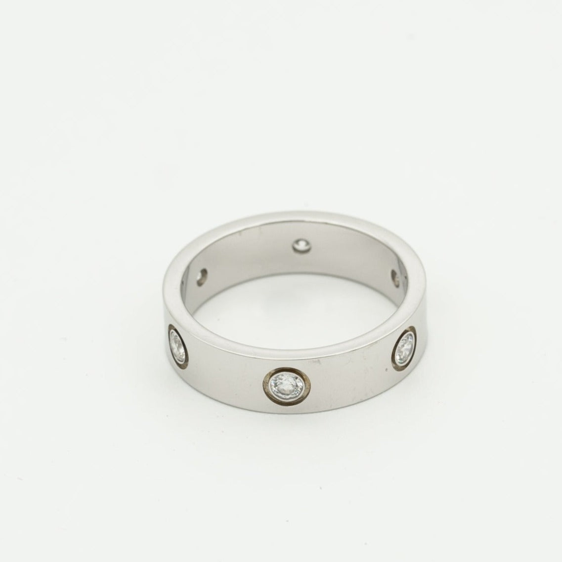 [Elowen Jewels]LOVE RING 5.5MM 6 DIAMONDS SILVER