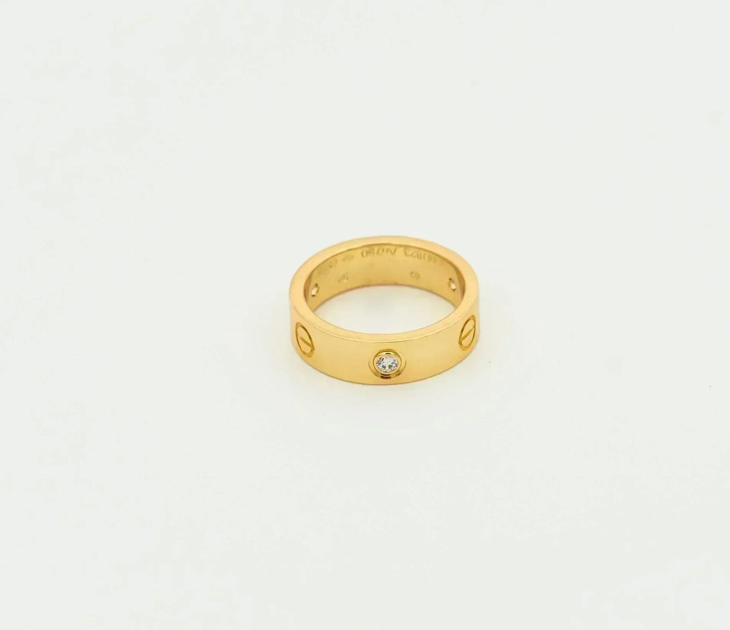 [Elowen Jewels]LOVE RING 5.5MM 3 DIAMONDS GOLD
