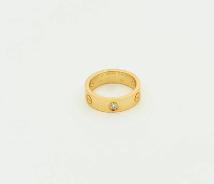 [Elowen Jewels]LOVE RING 5.5MM 3 DIAMONDS GOLD